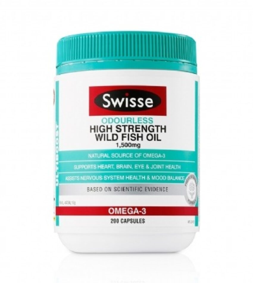 Swisse 无腥味鱼油高含量 1500mg  200粒 Swisse Odourless 1500mg 200 CAP