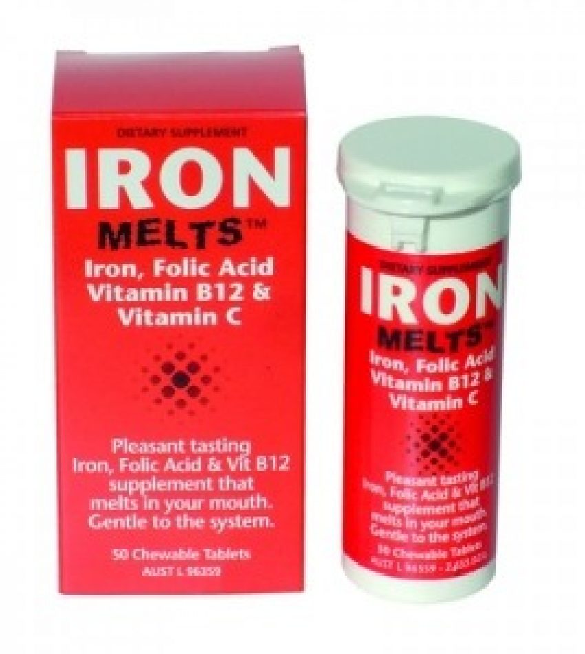 Iron Melts 补铁片（含叶酸 维生素B12 维生素C）50片