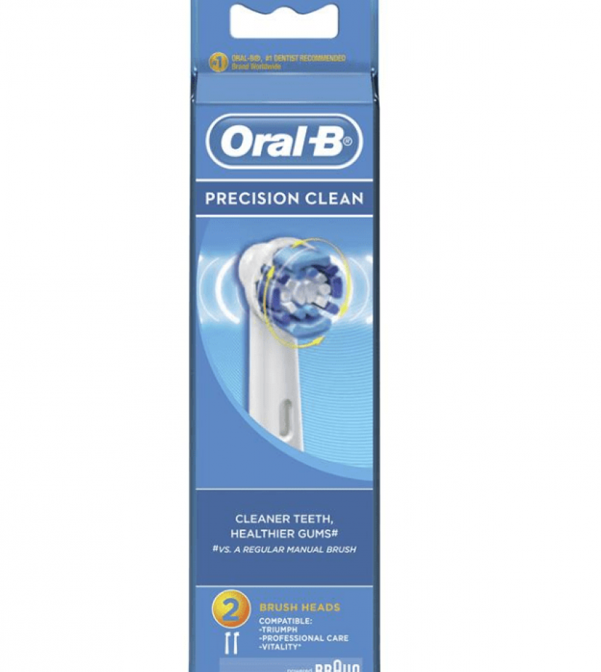 Oral-B博朗欧乐B 电动牙刷替换头2支装  ORAL-B BRUSH HEADS 2 PACK （precision clean款）