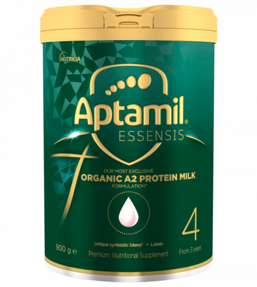 （包邮）Aptamil 爱他美 Essensis奇迹绿罐 有机A2蛋白婴幼儿奶粉900g 4段*3罐（25年5月到期）